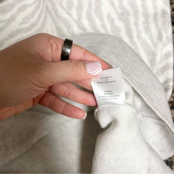 NWT Anthropologie Dolan Left Coast Zebra Ruffled Knit Skirt Wool White Gray Sz M - Picture 7 of 7